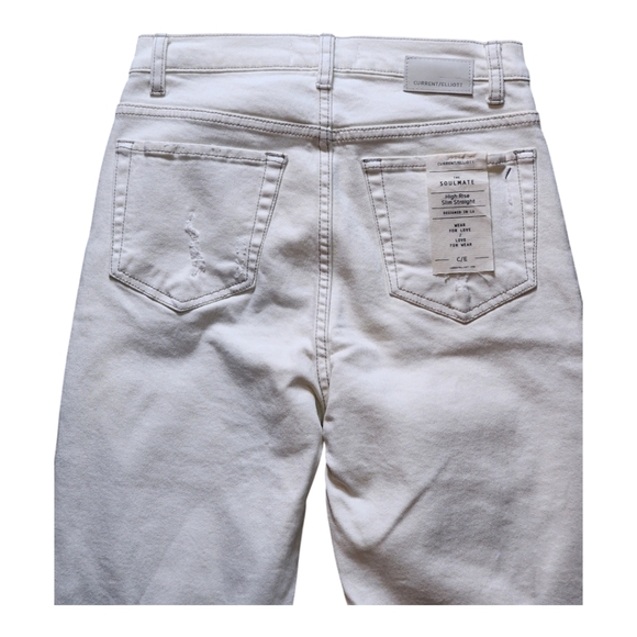 Current/Elliott Anthropologie The Soulmate High Rise Straight Leg Jeans 26 NEW - Picture 4 of 11